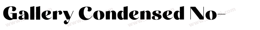 Gallery Condensed No字体转换